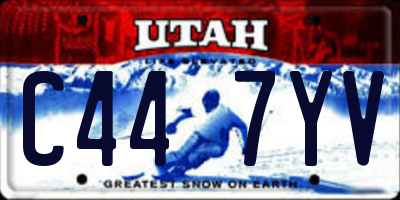 UT license plate C447YV