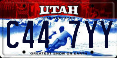 UT license plate C447YY