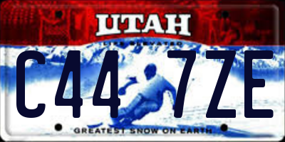 UT license plate C447ZE