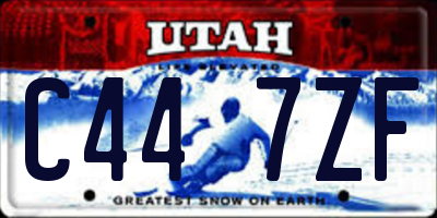 UT license plate C447ZF