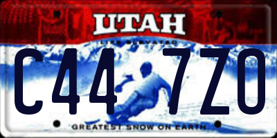 UT license plate C447ZO