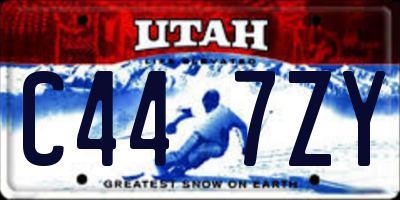 UT license plate C447ZY