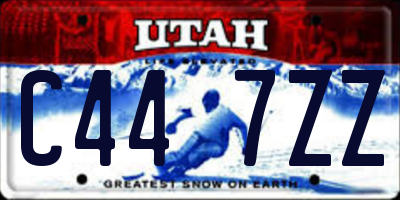 UT license plate C447ZZ