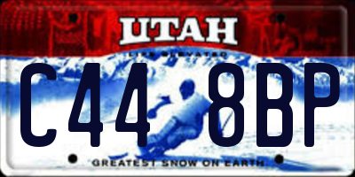 UT license plate C448BP