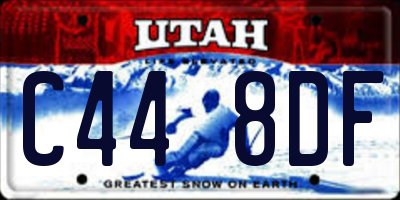 UT license plate C448DF