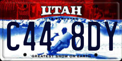 UT license plate C448DY