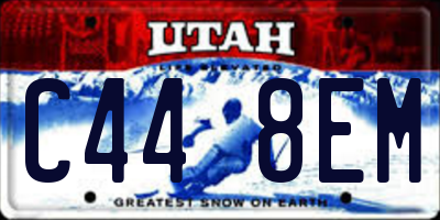UT license plate C448EM