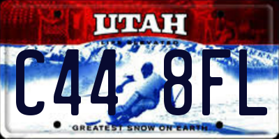 UT license plate C448FL
