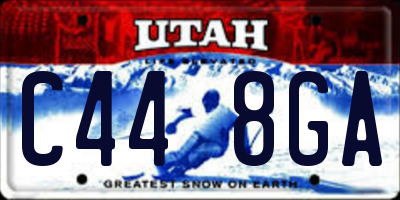 UT license plate C448GA