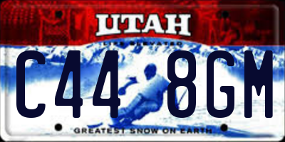 UT license plate C448GM