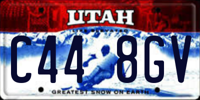 UT license plate C448GV