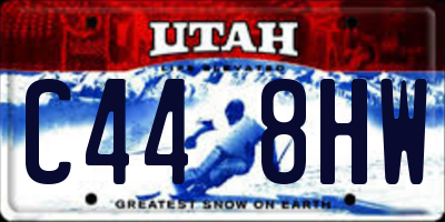 UT license plate C448HW