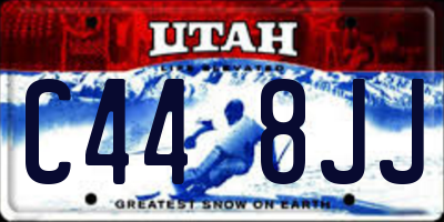 UT license plate C448JJ