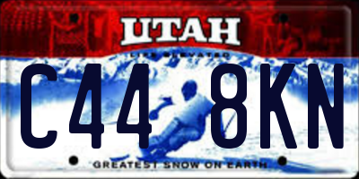 UT license plate C448KN