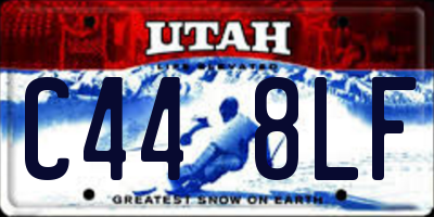 UT license plate C448LF