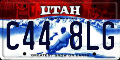 UT license plate C448LG