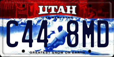 UT license plate C448MD