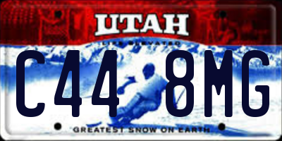 UT license plate C448MG