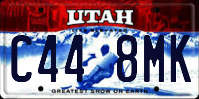 UT license plate C448MK
