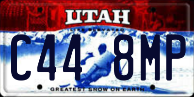 UT license plate C448MP