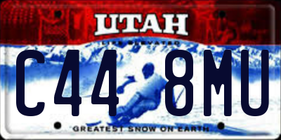 UT license plate C448MU