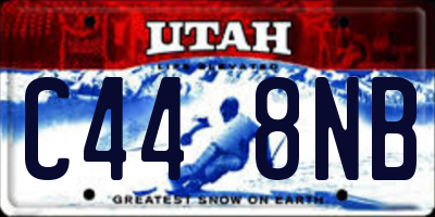 UT license plate C448NB