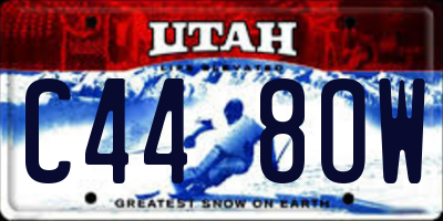 UT license plate C448OW