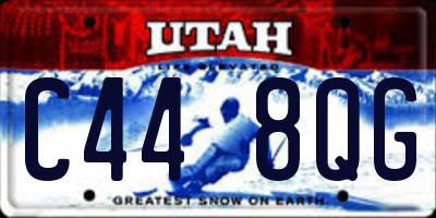 UT license plate C448QG