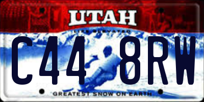 UT license plate C448RW