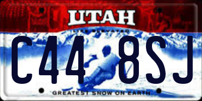 UT license plate C448SJ
