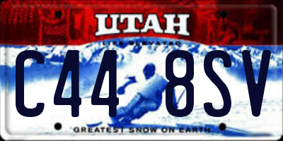 UT license plate C448SV