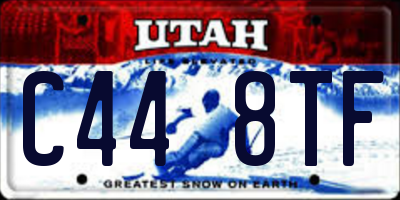 UT license plate C448TF