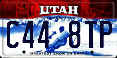 UT license plate C448TP