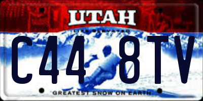 UT license plate C448TV