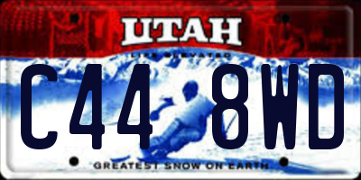 UT license plate C448WD