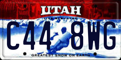 UT license plate C448WG