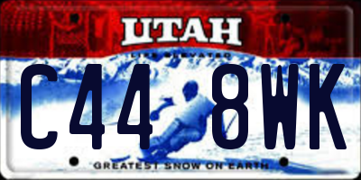 UT license plate C448WK