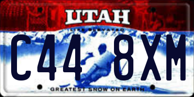UT license plate C448XM