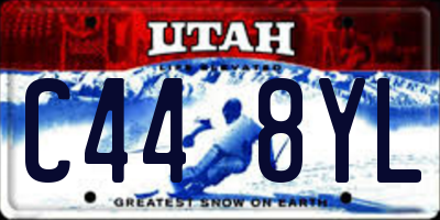UT license plate C448YL
