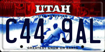 UT license plate C449AL
