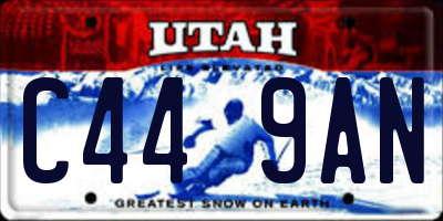 UT license plate C449AN