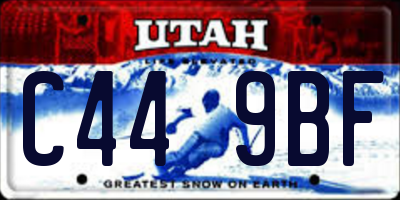 UT license plate C449BF