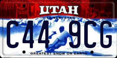 UT license plate C449CG