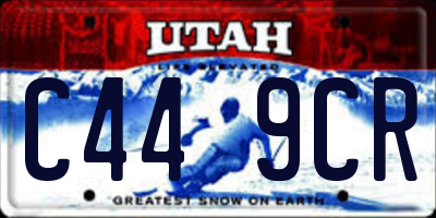 UT license plate C449CR
