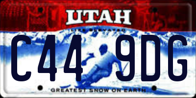 UT license plate C449DG