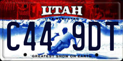 UT license plate C449DT