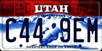 UT license plate C449EM