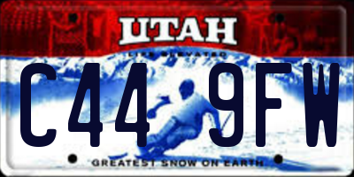 UT license plate C449FW