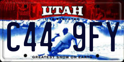 UT license plate C449FY
