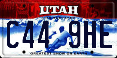 UT license plate C449HE